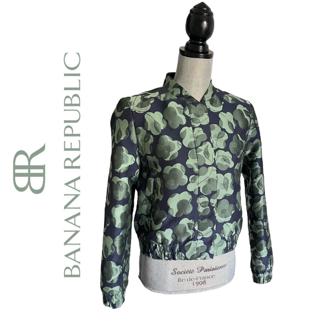 Banana Republic Green Floral Jacket